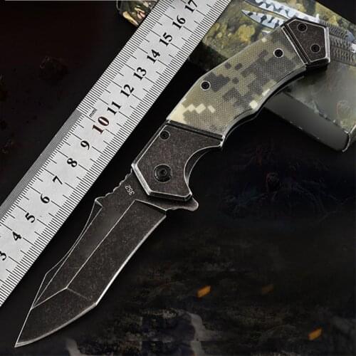 G10 handle camouflage folding knife camping tactical knife stainless steel sharp outdoor knifes