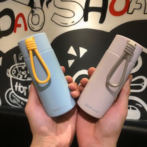 Lucky Knot Thermos Water Cup Fresh Lovely Portable Pocket Bottle Korean Mini Men Women Student Hand Cup Insulated Mug