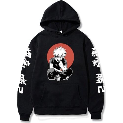 Bakugou Hoodie Anime My Hero Academia Printed Hoodie Sweatshirt Men Women Hoodie Long Sleeve Pullover Tops SUNOWE