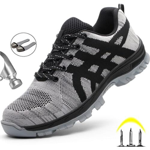 Indestructible Work Sneakers Male Safety Shoes Puncture-Proof Work Shoes Construction Work Boots Men Shoes Zapatos De Seguridad