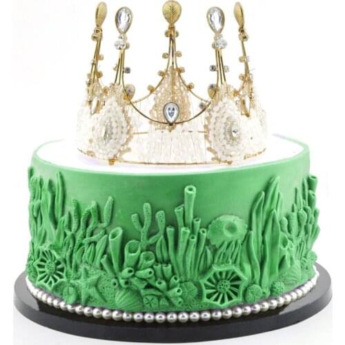 1pcs sea plants fondant cake silicone mold sea plants texture cake molds for birthday cake decorating