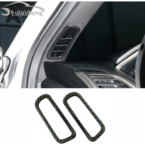 2pcs For Lincoln MKZ 2017-2020 ABS Carbon fiber A Column Outlet Decorative Frame Trim Car Styling Accessories