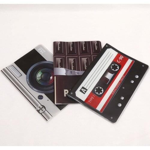 2017 Creative Chocolate Camera Passport Holder ID Card Holder PVC Leather Business Card Bag Travel Passport Cover 14*9.6CM