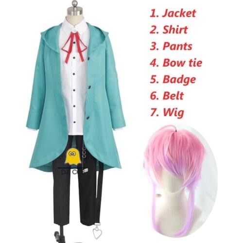 7 PCS Division Rap Battle DRB Cosplay Costume Wig Hypnosis Mic Amemura Ramuda MC easy R Fling Posse Cosplay Costume Custom Made