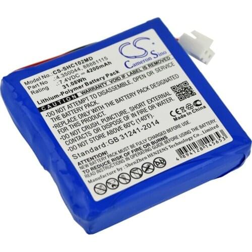 Cameron sino 4200mah battery for SCHILLER Cardiovit AT102+ ECG AT102 + MS-2007 MS-2010 SCHILLER 4.350044 88881115