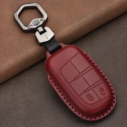 Car Key Case Cover For Fiat Punto Dodge Journey Charger Jeep Renegade Grand Cherokee Chrysler 200 300 Protective Key Shell Skin
