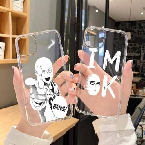 One punch man Phone Case Transparent soft For iphone 5 5s 5c se 6 6s 7 8 11 12 plus mini x xs xr pro max