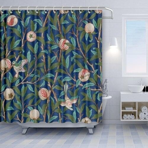 Design Bird and Pomegranate by William Morris Decorative Fabric Shower Curtain
