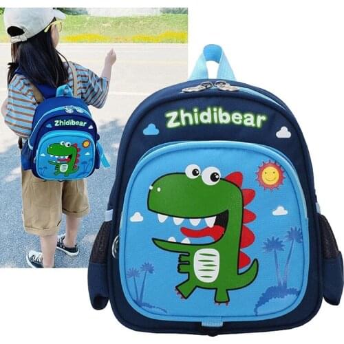 Children Cute Dinosaur Small Backpack For Kids Anti-Lost School Bag Fashion New Cartoon Animal Kindergarten Printing Bookbag