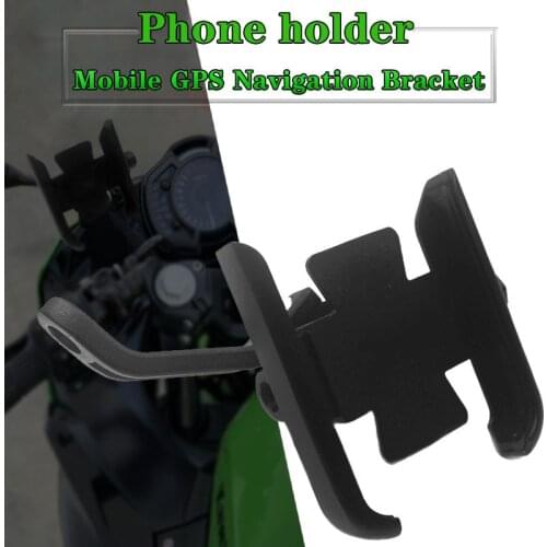 For KAWASAKI Z250 ZX-6R ZX-10R ZX-14R ZZR1400 NINJA 250 300 Handlebar Rearview Mirror Mobile Phone Holder GPS stand bracket
