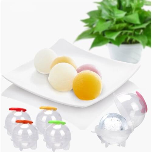4pcs Big Size Ball Ice Molds Sphere Round Ball Ice Cube Makers Home And Bar Party Kitchen Whiskey Cocktail DIY Ice Cream Moulds