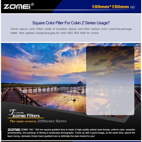 Zomei Gradual Grey ND8 ND16 ND4 ND2 Square Z-PRO Series Filter Graduated Color Filters for Cokin Z Hitech 4X6 Holder 150*100mm