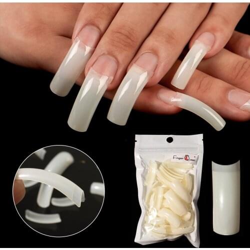 Fake Nail Art Supplies For Professionals Tips Stick-On Finger Nails Artificial With Design Sticker Long Extension Set Full Crown