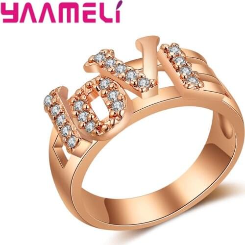 Exquisite Women LOVE Rings Jewelry Bride Engagement Wedding Ring Anillos Fancinating Ornaments Stylish Ring Pendientes