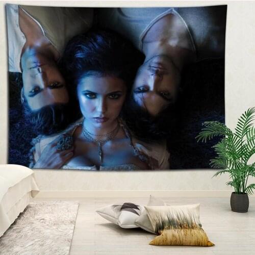 Hot Selling Custom Vampire Diaries Wall Tapestry Home Decorations Wall Hanging Tapestries For Living Room Bedroom More size
