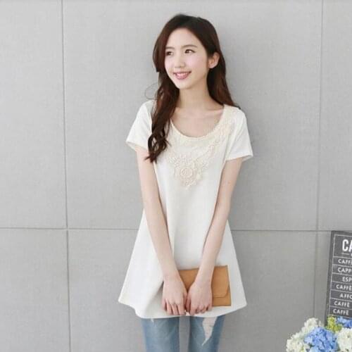 Fashion Sleeve Logo Printing T Shirts Womens Short Fashion 100% cotton Female T-Shirts