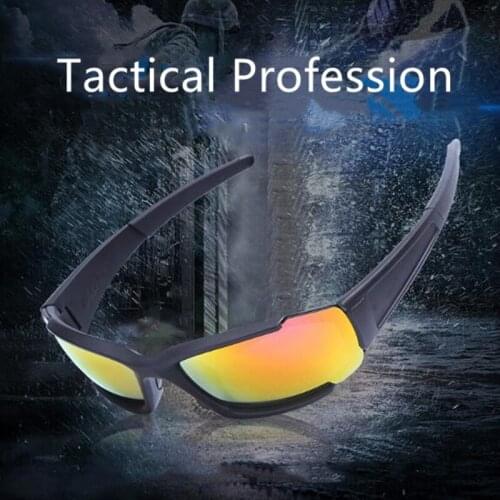 Polarized Sunglasses Men UV400 4 Lenses Tactical Glasses Army Goggles Ballistic Test Bullet-Proof Eyewear