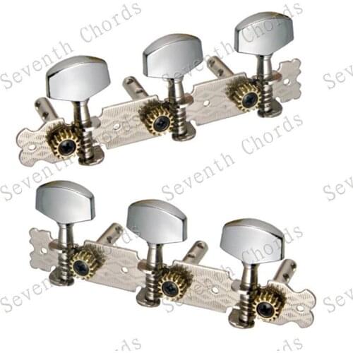 A set of 2pcs Chrome Tuning Pegs Keys Machine Heads Tuners for Acoustic Classical guitar accessories parts Musical instrument