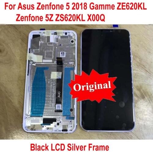 Original LCD Display Touch Panel Screen Digitizer Assembly + Frame For Asus Zenfone 5 2018 Gamme ZE620KL 5Z ZS620KL X00Q Sensor