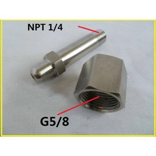 Valve Adapter Conversion Valve Fitting Cylinder Adapter Fitting Valve Joint Nitrogen Pressure Reducer G5/8 to NPT1/4