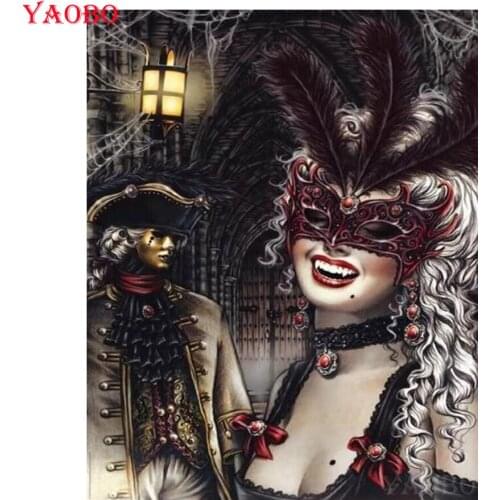 Full Round square 5D DIY Diamond Painting Mask beauty, lovers cross stitch embroidery Diamond Mosaic sale Rhinestone decorative