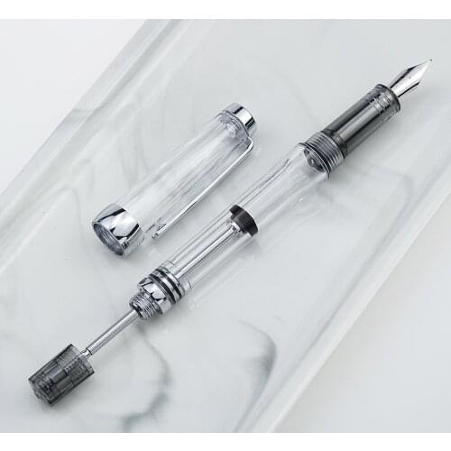 New Resin Transparent Vacuum Fountain Pen Paili 013 Quality EF/F Nib 0.38/0.5mm Smooth Ink Gift Pen for Office Business School