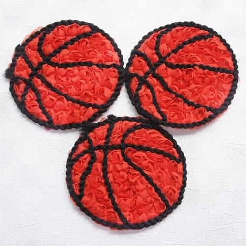 Sport balls shabby rose trim chiffon flowers chiffon Rosette trim hair Accessories wholesale 100pcs/lot( 6 styles sport balls)