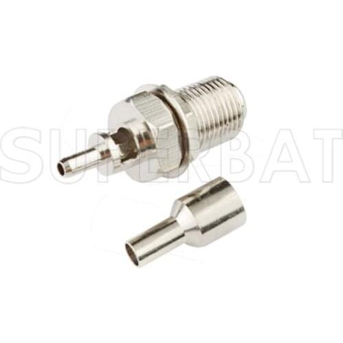 Superbat F Crimp Jack Bulkhead for RG179 RG178 RG316 1.13mm Cable RF Coaxial Connector
