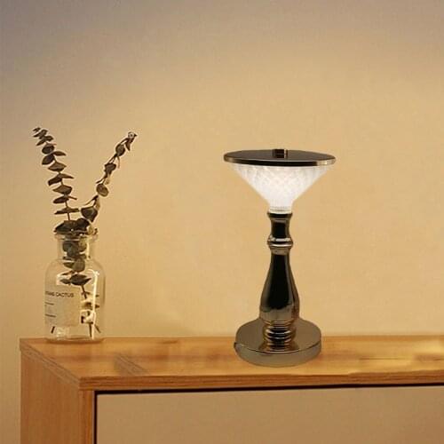 LED Reading Table Lamp USB Color Temperature Brightness Dimming Lamp Crystal Table Lamp Transparent Creative Bedside Lamp