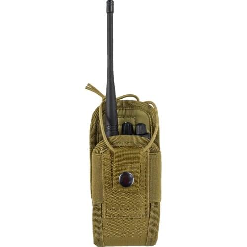 Tactical Molle Radio Walkie Talkie Pouch Waist Bag Holder Pocket Portable Interphone Holster Carry Bag for Hunting Camping