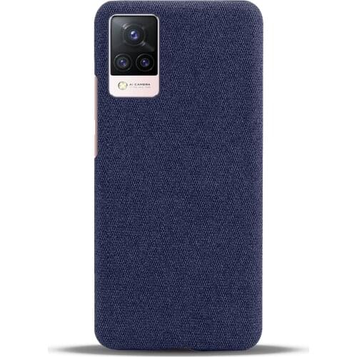 Cloth Texture Fit Cover For Vivo S9 S9e Y73s Y52s Y31s Y9s Y5s Luxury Febric Antiskid Case For VI VO iQOO Neo 5 Pro 3 5G Funda