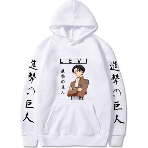 Attack On Titan Rivaille Ackerman Japan Anime Hoodies Harajuku Manga Shingeki No Kyojin Fashion High Street Oversized Sweatshirt