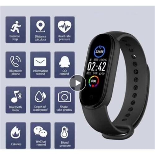 M5 Smart Bth Wristband Bracelet GPS Tracker Alarm Reminder Multifunction Activity Tracking Monitor Intelligent Reminder