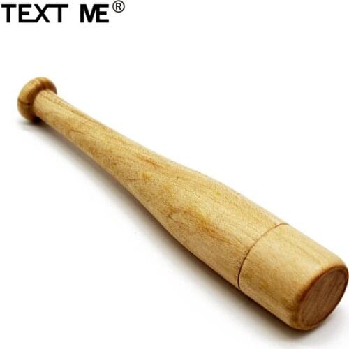 TEXT ME Wooden 64GB usb flash drive pen drive 4GB 8GB 16GB 32GB maple baseball bat usb2.0