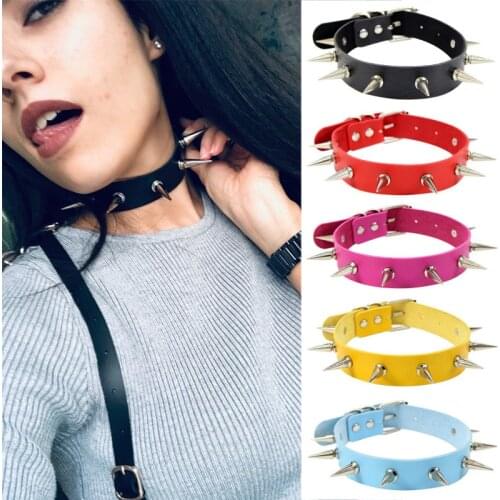 Harajuku Chocker Sexy Heart Lock Key Rivets Black Goth Punk Chokers Gothic Choker Necklace for Women Hip Hop Bondage Cosplay