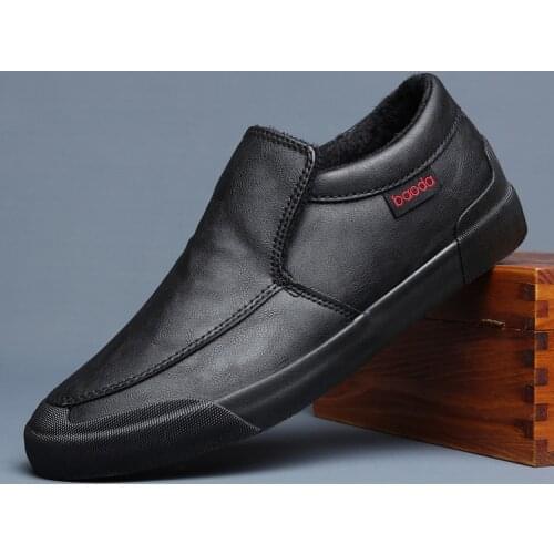 Suede Leather Men Boots Winter with Fur Super Warm Snow Boots Men Winter Work Casual Shoes Sneakers High Top Rubber Ankle Boots