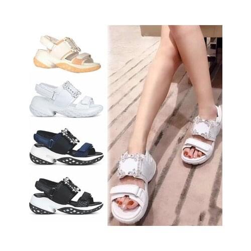 2021 Luxury Brand Summer Wedges Women Sandals Crystal Platform Gladiator Sandals Women Shoes