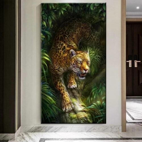 Animals Art Luxury Panther Leopard Paintings on Canvas Wall Pictures for Living Room Wall Art Posters Prints Home Cuadros Decor