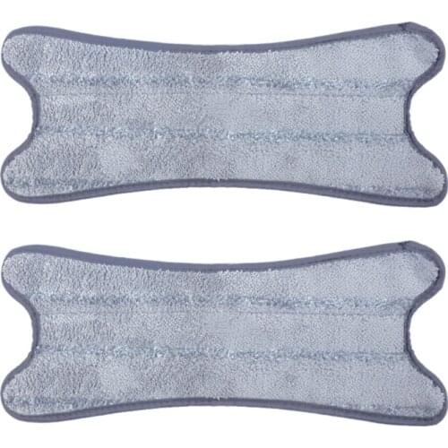 1 Set 2 Pcs Fiber Flat Mop Head Floor Cleaning Cloth X Type Replace Cloth Mop Cloth Household Cleaning Mop Accessories