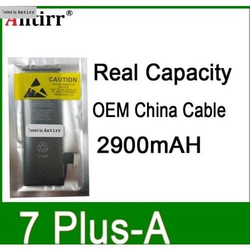 10pcs/lot Real Capacity China Protection board 2900mAh 3.7V Battery for iPhone 7PLUS zero cycle replacement repair parts 7PLUS A