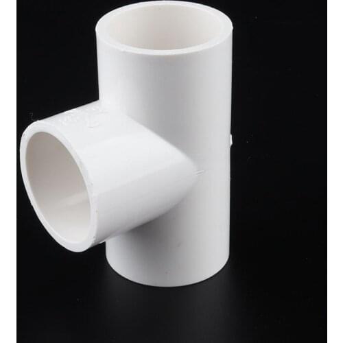15pcs 32mm Tee PVC Fittings 3 Way Connector Plastic Tube Straight Tee Pipe Joint Water Supply Irrigation Aquarium Circulation