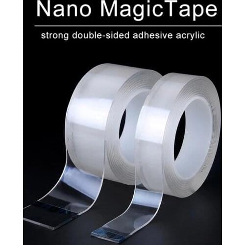 1M/2M/3/5M Nano Tape Double Sided Tape Transparent NoTrace Reusable Waterproof Adhesive Tape Cleanable Home gekkotape