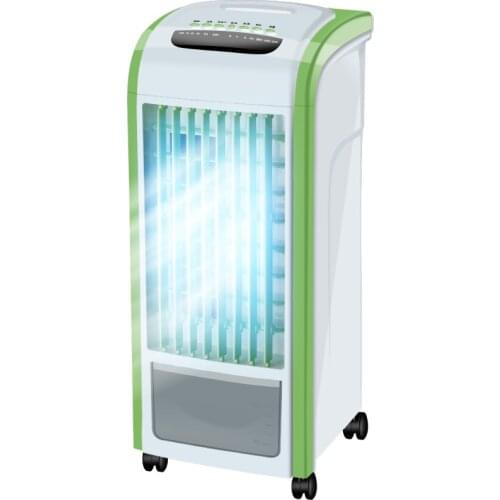 220V 60W Air Conditioning Fan Refrigeration Household Small Cold Fan Vertical Mobile Water and Ice Summer Cool Small