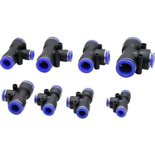 5 Pcs Three Way Reducing Slip Lock Quick Connector Garden Water Hose Pipe Tee Connection Accessories Pneumatic Pipe Fittings
