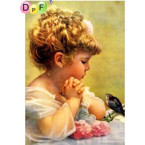 DPF Diamond Painting DIY 5D Magic Cube Cross Stitch Art Crafts girl bird Full Round Diamond Embroidery Mosaic Home Decor Gift