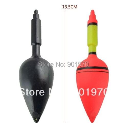 Free shipping plastic Fishing Float red-yellow COLOR 13.5cm 3pcs/lot