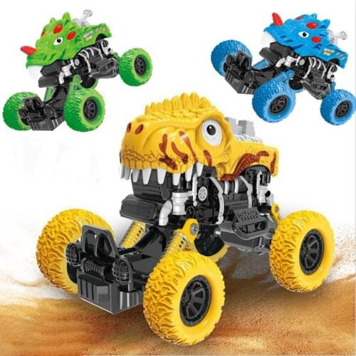 Dinosaur Climbing Car Big Wheel Off Road Vehicle Tyrannosaurus Model Pull Back Car Toys for Children Birthday Christmas Gift
