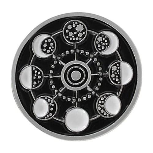Moon Phases Enamel Pin Lunar Eclipse Astrology Badge Astronomy Gift Idea Backpack Cloth Brooches Friend Jewelry Gifts