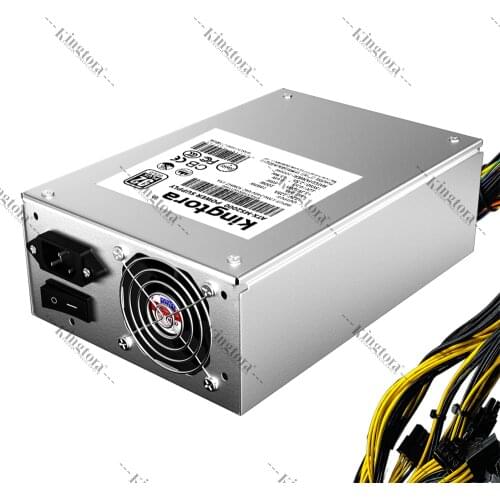 Kingtora Power Supply Bitcoin High Efficiency ATX Server PSU 2000W Mining rig 80PLUS For Ethereum Professional Rig GPU