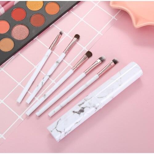 5Pcs Makeup Brushes Tool Set Cosmetic Powder Eye Shadow Foundation Blush Blending Professional Eyebrows Soft Hair Make Up Brush